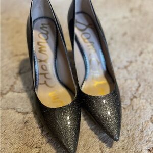 Sam Edelman Glitter Black Heels